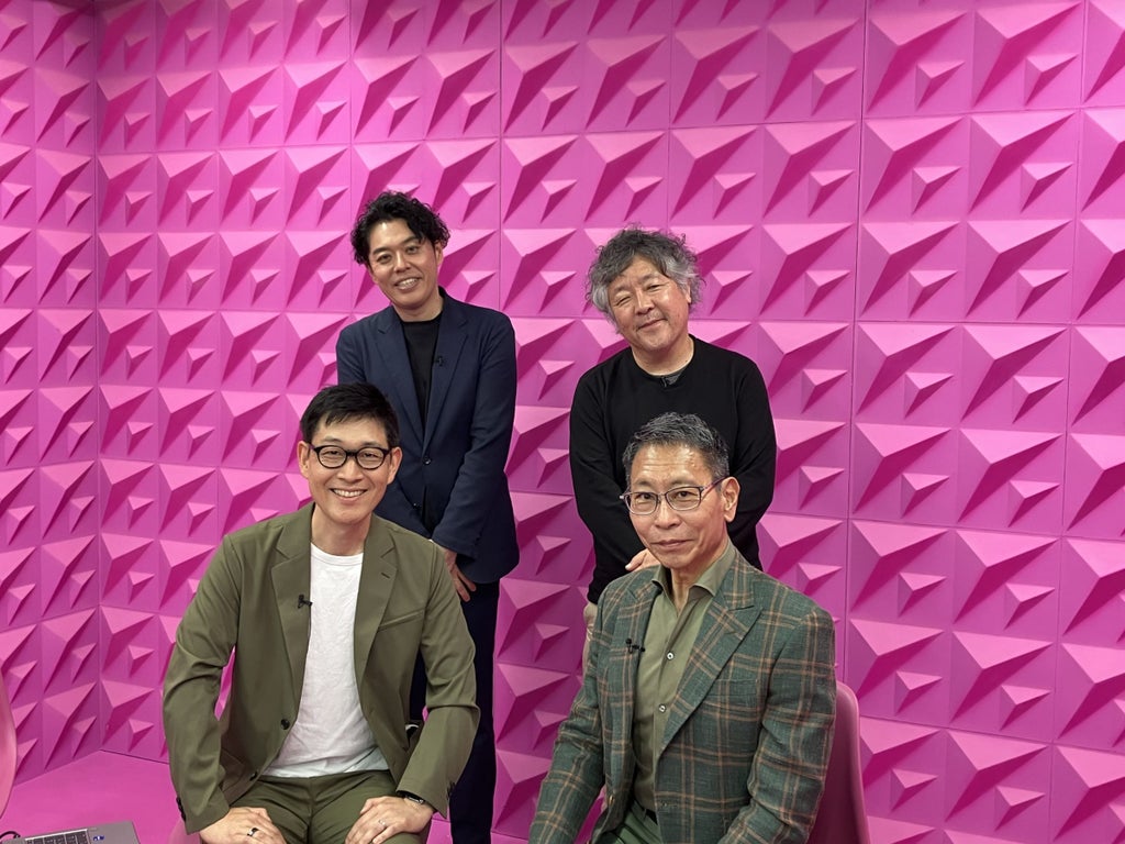 (后排左起) Takeshita Ryuichiro先生，Kenichiro Mogi先生，(前排左起) 高野次郎，Daisuke Yanagihara先生